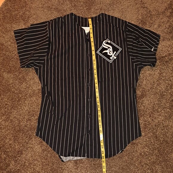 Vintage 80's/90's Chalk Line Pinstripe Chicago White Sox L Starter Style Jersey - Picture 4 of 9